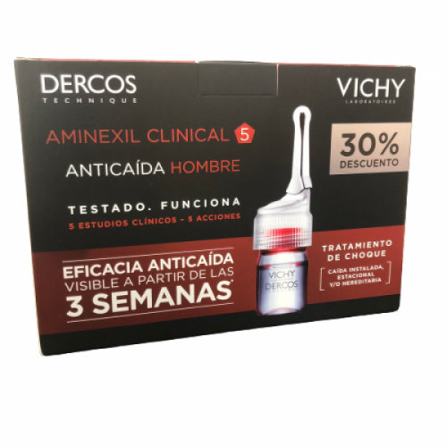 Dercos Aminexil Clinical 5 Hombre 21 Ampollas - Vichy