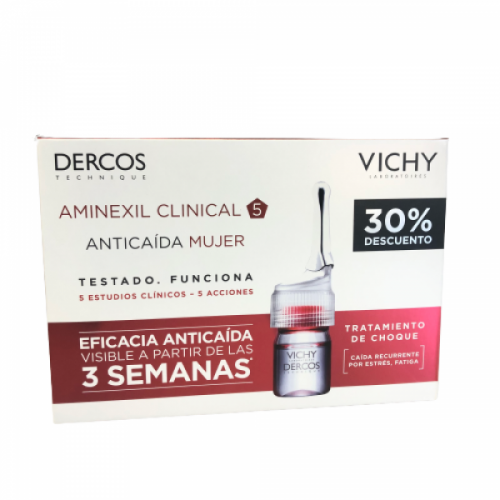 Vichy Dercos Aminexil Clinical 5 Mujer 21 Monodosis