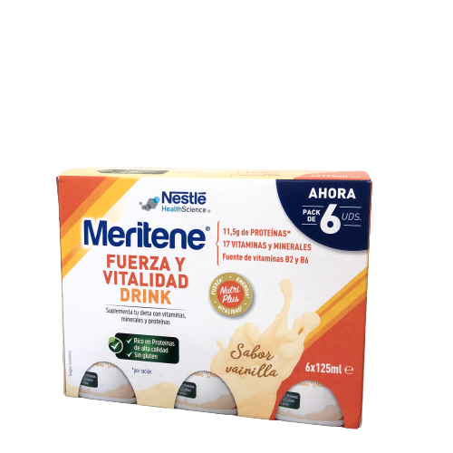 MERITENE Drink Vanilla 6x125ml – Farmacia Granvia 216