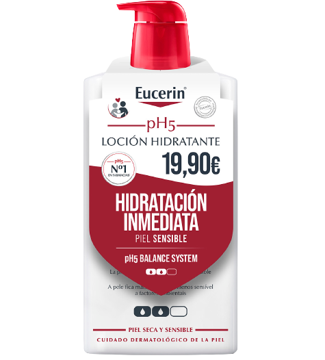 pestaña cartel Corte Eucerin Pack promocional pH5 Loción Hidratante 1L - Farmacia Granvia 216