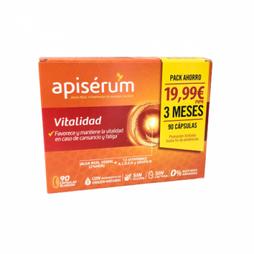 Apiserum Vitalidad Pack Ahorro 90 Capsulas