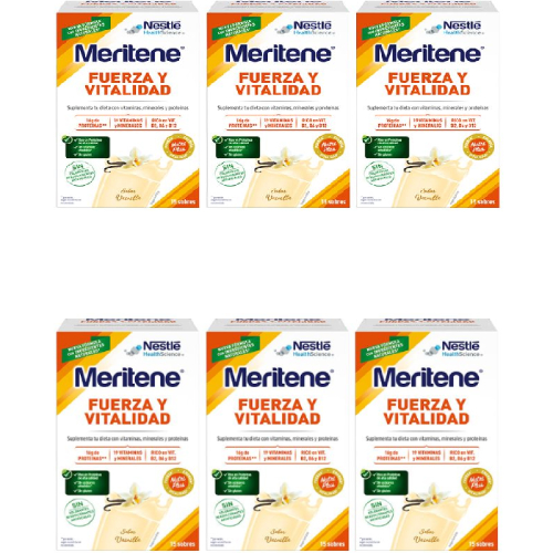 MERITENE Pack Batido Vainilla 90 Sobres 6X15 Sobres – Farmacia Granvia 216