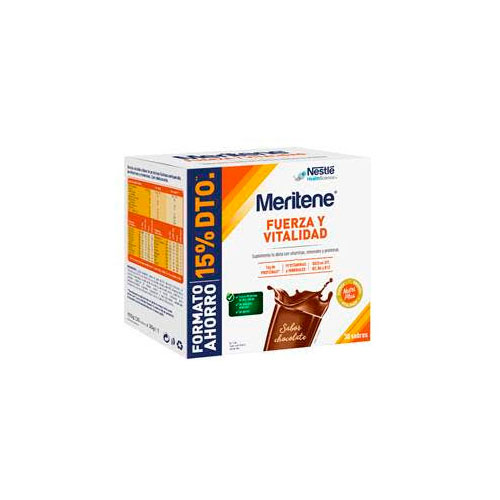 Meritene fuerza y vitalidad fibra sabor vainilla 14 sobres - Farmacia en  Casa Online