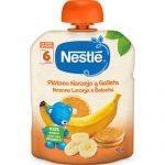 NESTLÉ Bolsita Plátano, Naranja y Galleta 90g