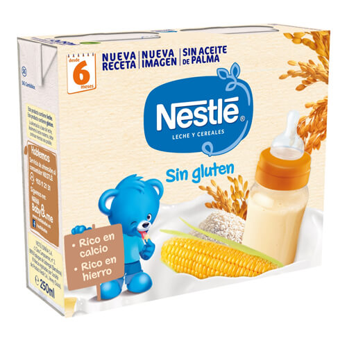 NESTLÉ Leche y Cereales Sin Gluten 2x250ml