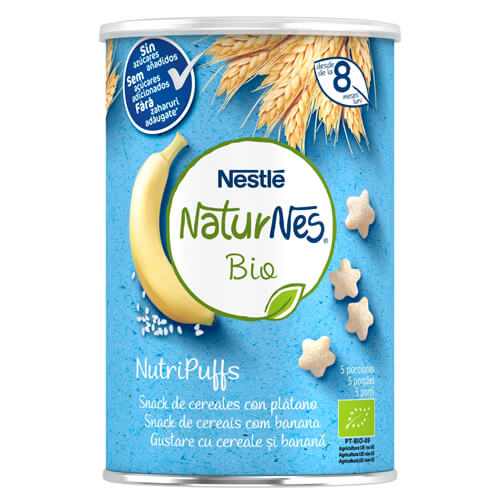 NATURNES BIO NutriPuffs Snack de Cereales con Plátano 35g